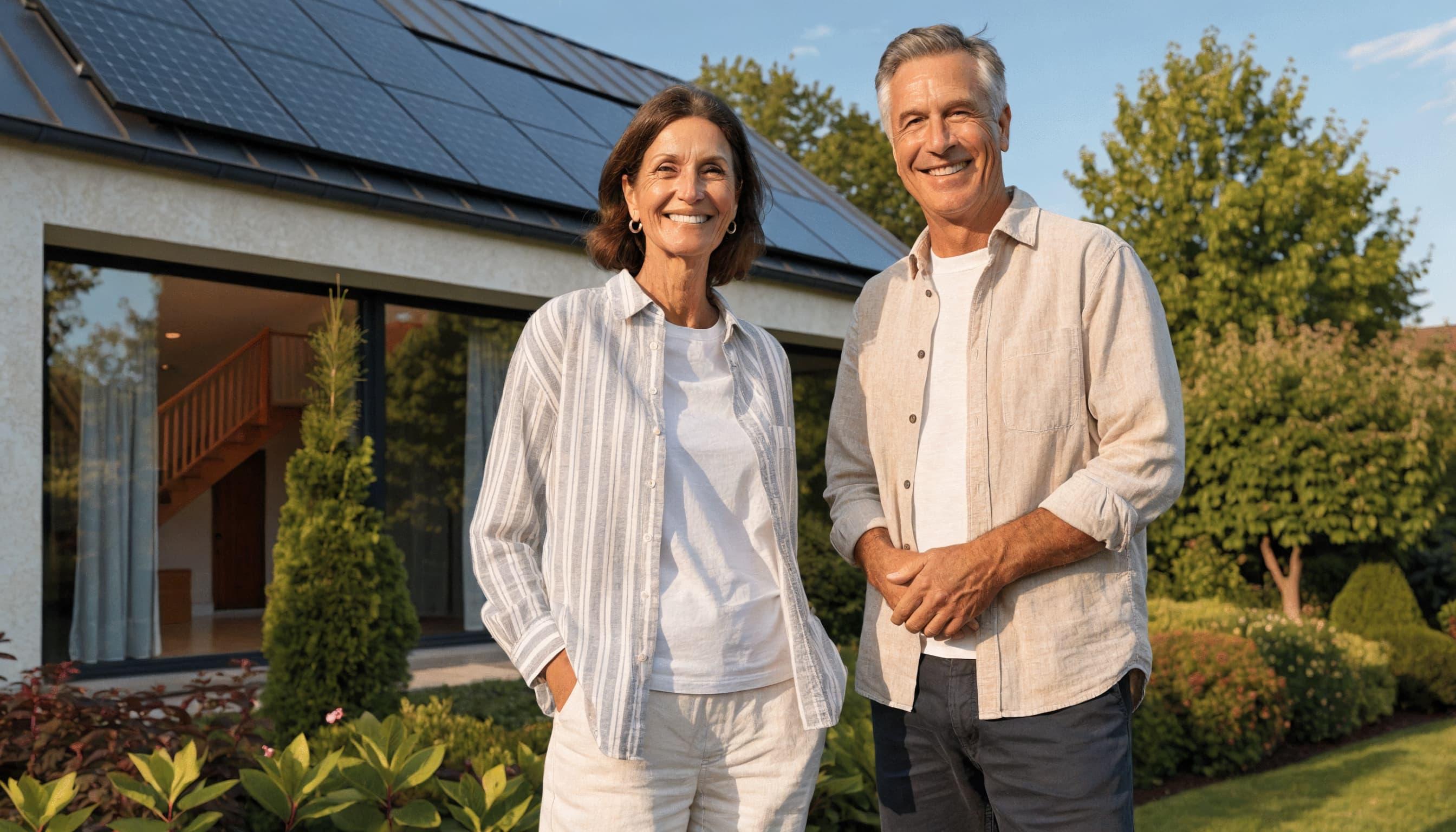 Maison individuelle moderne représentative de la rénovation énergétique en France